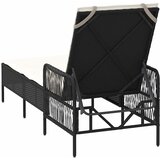  Ležaljka Crna i krem-bijela 55 x 200 x 92 cm poliratan | shoptok.hr