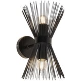 QAZQA Art Deco stenska svetilka črna 2-svetloba - Metla | Shoptok.si