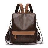 INF Ženski modni nahrbtnik iz umetnega usnja - eleganten in vsestranski DarkBrown, (21748615) Cene