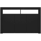 vidaXL komoda z LED lučkami črna 115,5x30x75 cm | Shoptok.si