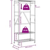  Stalak za odjeću s policama i kotačima 90x40x179,5 cm bambus | Eponuda.ba