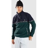 Iriedaily Monte Noe Troyer Half-Zip Pulover iz flisa blue green Cene