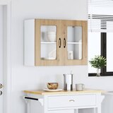  Zidni kuhinjski ormarić sa staklenim vratima "Kalmar" Artisan hrast, inženjersko drvo | shoptok.hr