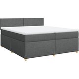  Krevet s oprugama i madracem tamnosivi 200 x 200 cm od tkanine | shoptok.hr