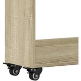 Ormarić s kotačima boja hrasta 60x22x79cm od konstruiranog drva | shoptok.hr