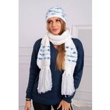 Kesi Women's set with scarf Anika K304 ecru+jeans | shoptok.hr