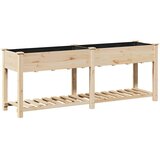  Vrtna saksija s policom Bež 203 x 53 x 76,5 cm Čvrsto drvo jele | shoptok.hr