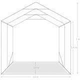  Garažni šator PVC 1,6 x 2,4 m zeleni | shoptok.hr