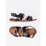 Sergio Leone s black sandals with silver straps | Shoptok.si