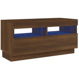 Maison Chic TV omarica - TV stojalo - Televizijska omarica z LED lučkami rjavi hrast 80x35x40 cm, (21701341) Cene