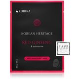 KORIKA Korean Heritage Red Ginseng & Adenosine Anti-aging Sheet Mask maska proti gubam iz platna Red Ginseng Cene
