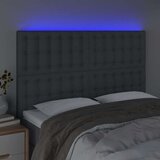  LED posteljno vzglavje temno sivo 144x5x118/128 cm blago, (20738680) | Shoptok.si