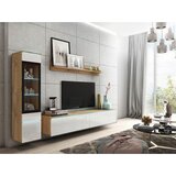 P & B Dnevni Regal Vera, Bela, Barva Hrasta, 3-Delno, Led | Shoptok.si