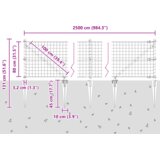 vidaXL Evropska ograja z 13 ostroki 0.8x25 m cinkano jeklo siva | Shoptok.si