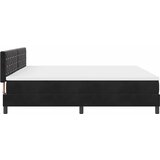  LED Box Spring Krevet s uzglavljem Crna 200 x 200 cm Baršun | shoptok.hr