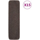 vidaXL Preproge za stopnice 15 kosov 75x20 cm rjave nedrseče | Shoptok.si