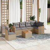 vidaXL 7-dijelni set vrtnih sofa od poliratana s jastucima bež | shoptok.hr