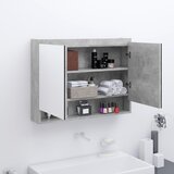  Kupaonski ormarić s ogledalom 80 x 15 x 60 cm MDF boja betona | shoptok.hr