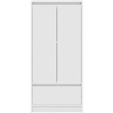 vidaXL Omarica z predalom bela 55,5x34x119,5 cm inženirski les | Shoptok.si