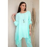 Kesi Włoski Set of blouse + pants with pendant mint | shoptok.hr
