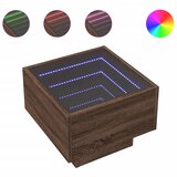 Bočni stolić LED boja hrasta 40 x 40 x 30 cm konstruirano drvo | shoptok.hr