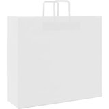  Papirnate vrećice 250 kom s ručkama bijele 54x15x49 cm | shoptok.hr