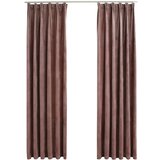 Furnova Zatemnitvene zavese 2 kosa z obešali žametne roza 140x245 cm, (21917809) | Shoptok.si