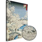  Slika - Utagawa Hiroshige – Drum bridge and Setting Sun Hill at Meguro 80x120 Premium Print | shoptok.hr