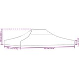 Krov za šator za zabave 4 x 3 m bordo 270 g/m² | shoptok.hr