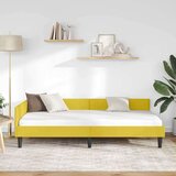 vidaXL Krevetni okvir sa kutnim dizajnom s uzglavljem Žuta 80 x 200 cm | shoptok.hr
