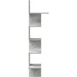 vidaXL Zidne kutne police siva boja betona 32x32x127,5 cm od iverice | shoptok.hr