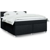 vidaXL Krevet s oprugama i madracem crni 180x200 cm od tkanine | shoptok.hr