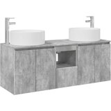  Set ormarića za kupaonicu 3 kom. Betonska siva 49,5 x 44,5 x 65,5 cm | Shoptok.si