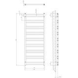 Sapho radijator za kupatilo metro dos 143x55 cm, mat crne boje | Eponuda.com