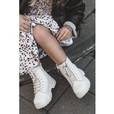 Boto Children's Leather Boots With Zipper Beige Omua | Shoptok.si