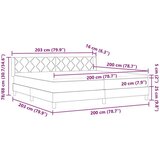  Boxspring - Krevet s oprugama s madracem Sivo-smeđa 200 x 200 cm tkanina | shoptok.hr