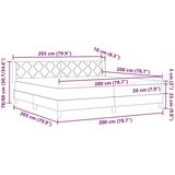  Postelja z vzmetnico z vzmetnico Taupe 200 x 200 cm Poliester, (5000127583) | Shoptok.si