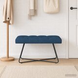  Klupa s gumbastim tkanjem Plava 80 x 40 x 46 cm Tkanina | Eponuda.com