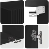 Crna Set omare za televizijo na steni 4 pcs Črna Konstruiran les, (5000132477) | Shoptok.si