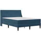  Okvir kreveta s madracem s madracem Plava 140 x 190 cm Baršun | shoptok.hr