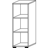eurokraft pro ANNY - Pisarniški regal, 2 polici, VxŠxG 1100 x 400 x 400 mm, svetlo siva | Shoptok.si