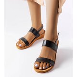 Gemre Black wedge sandals Grottazzolina | shoptok.hr