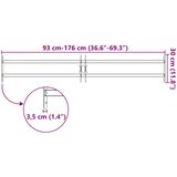  Rešetka za prozor Crna 176 x 30 cm Čelik s prahom premazan | shoptok.hr