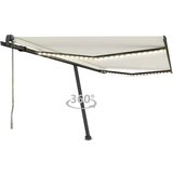  Automatska tenda sa senzorom za vjetar LED 450x350 cm krem Cijene