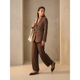 Sinsay Wide leg hlače s viskozom i vezanjem u struku i na nogavicama | shoptok.hr