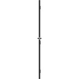 Sobna vrata tanka crna 93x201,5 cm kaljeno staklo i aluminij | shoptok.hr