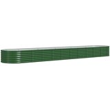  Povišena vrtna gredica od pocinčanog čelika 440x80x36 cm zelena | shoptok.hr