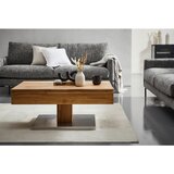 CARRYHOME klubska miza, barve hrasta, barve nerjavečega jekla | Shoptok.si