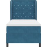 Box Postelja s pomičnim vzmetenjem in vzmetnico Temno modra 90x200 cm Žamet, (22051164) | Shoptok.si