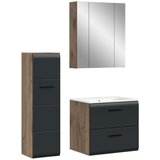 MID.YOU Koplanica Ice, Črna, Barva Hrasta, 3-Delna | Shoptok.si